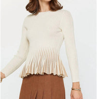 Current Air - Shimmer Fitted Ribbed Sweater