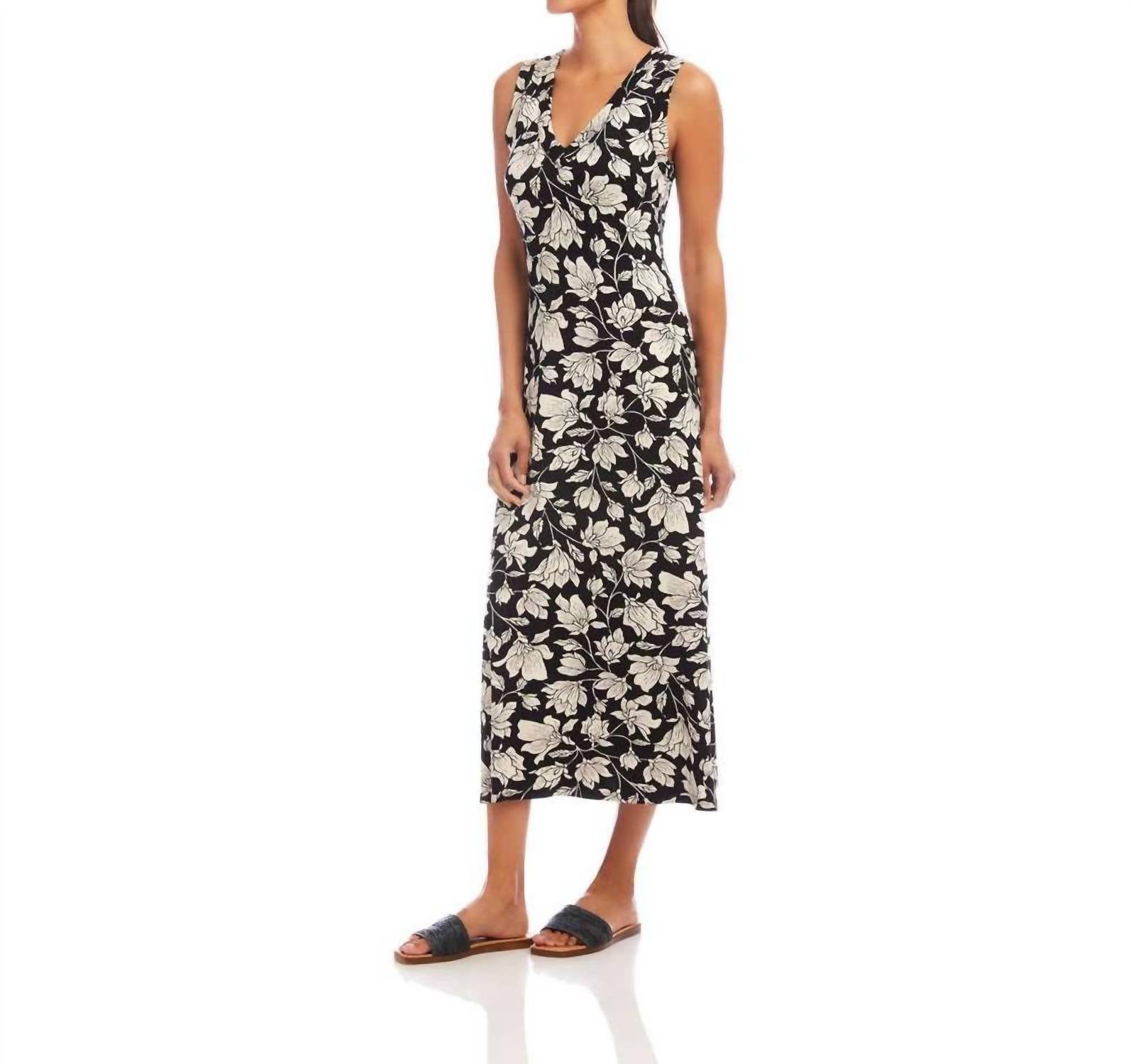 Karen Kane - Sleeveless V-Neck Midi Dress