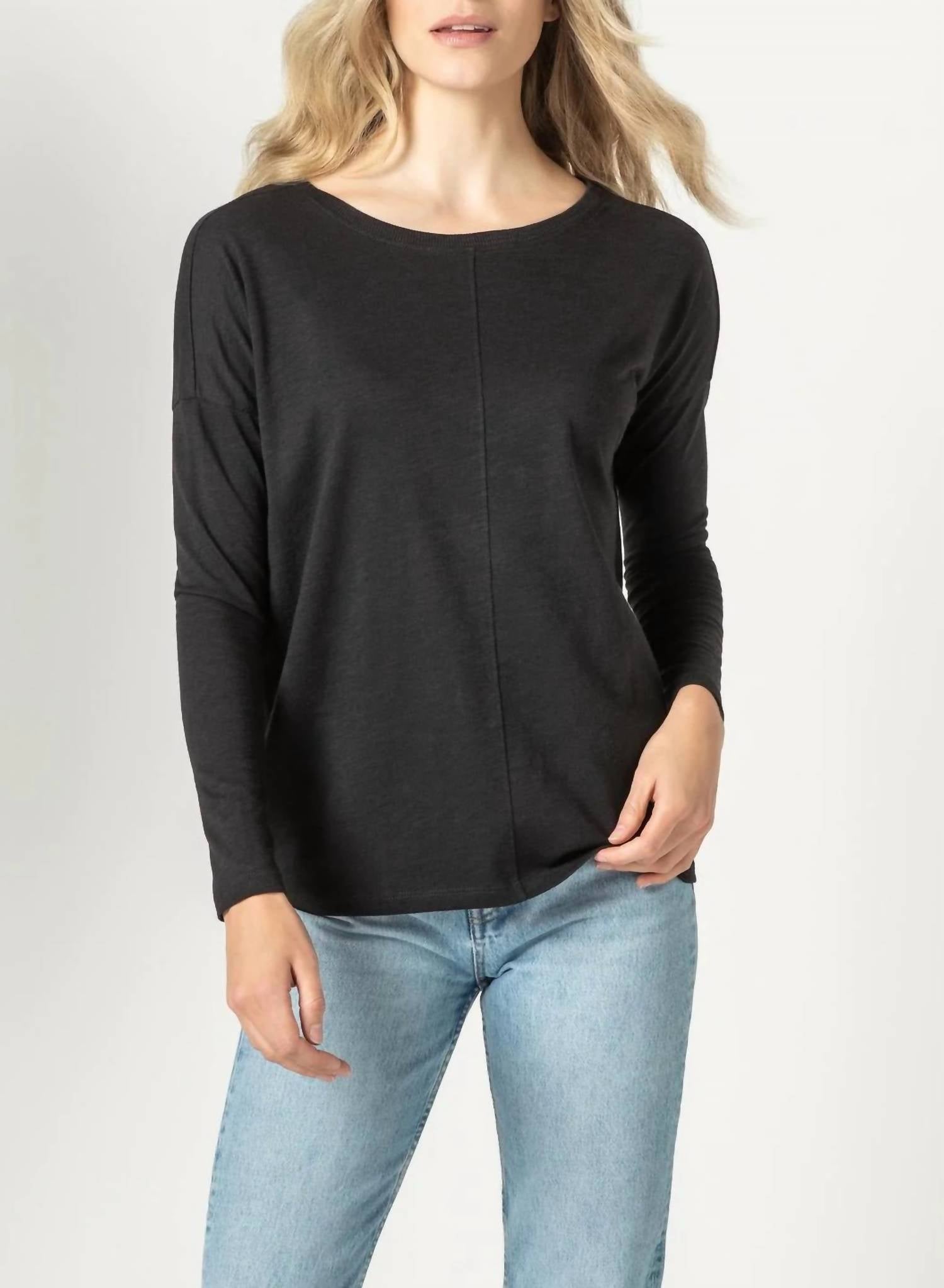 Lilla P - OVERSIZED BOXY BOATNECK TOP