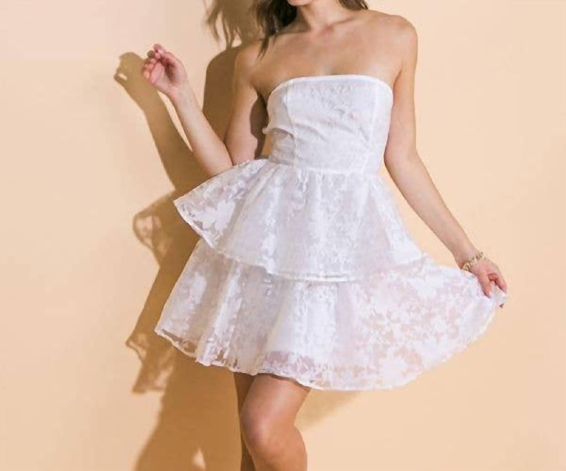 Flying Tomato - Textured Woven Mini Dress