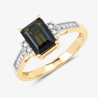 Diana M Jewels Women's Octagon Natural Tourmaline Fashion Ring (1.73 Ct) - Classic in 14k yellow gold - women's jewelry - detail view