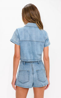 Show Me Your Mumu Monroe Top in stratosphere - women's shirt - alternate view