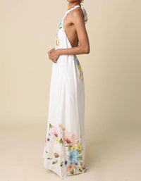 Olivaceous - Women's Shira Halter Maxi Dress