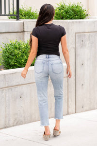 Kancan - Silvia Exposed Button Fly High Rise Straight Fit Jeans