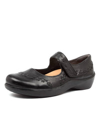 Ziera Women's Gummibear M Mary Jane in black leather - women's flats