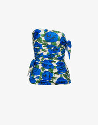 Flower Bloom Lycra Bustier Top