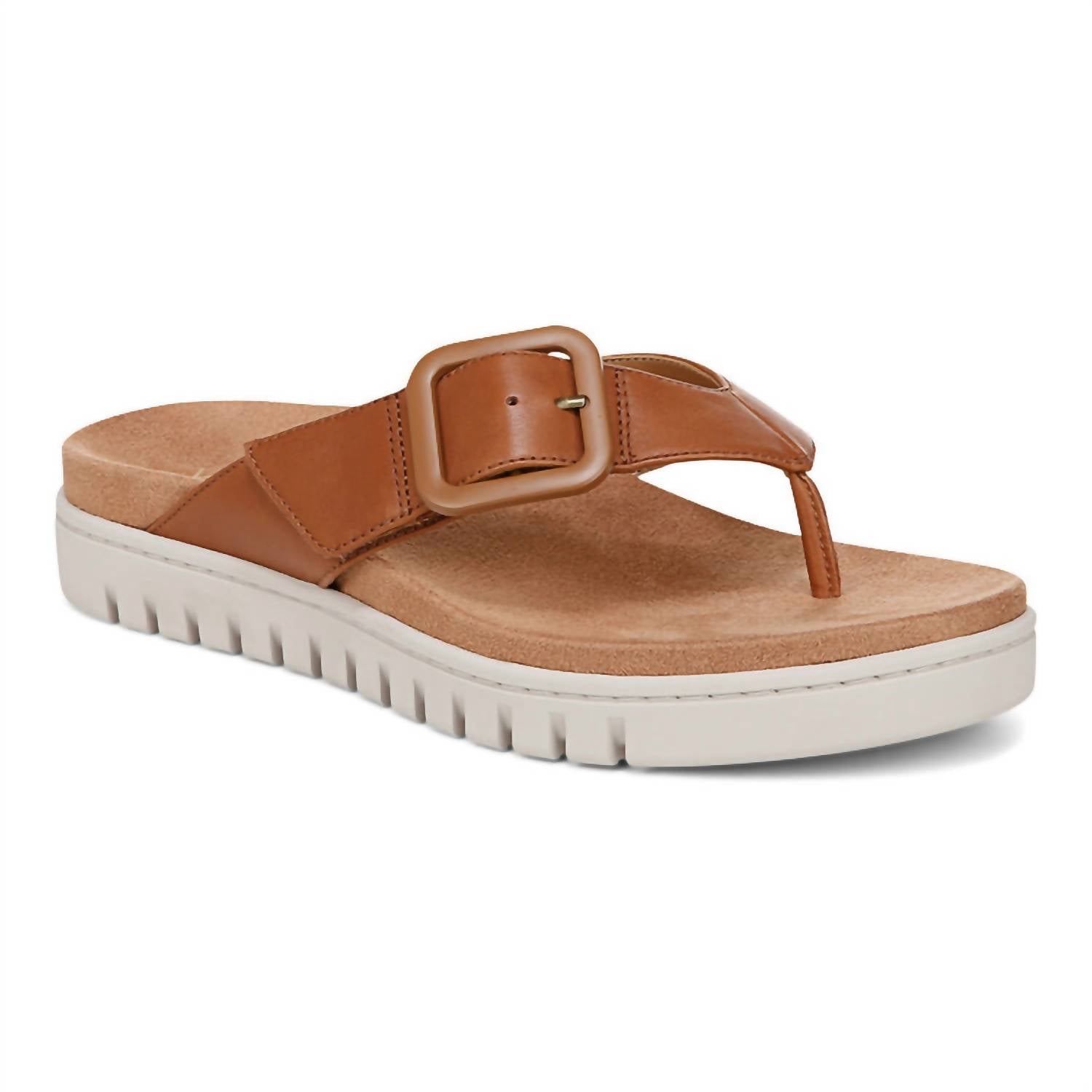 VIONIC Women's Uptown Marin Sandal in tan leather - women's sandal - alternate view