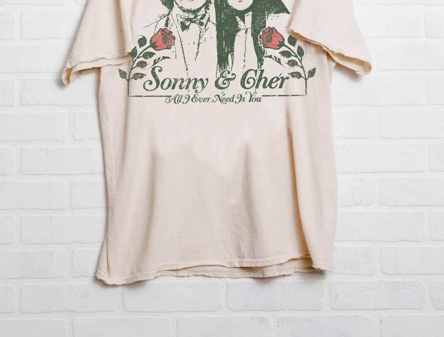 Livylu - Women's All I Need Is Love Thrifted Tee