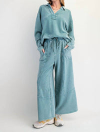 Easel - Textured Thermal Washed Pants