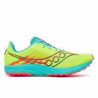 SAUCONY Men's Kilkenny Xc 10 Spike Shoe in citron mutant - men's shoe - detail view