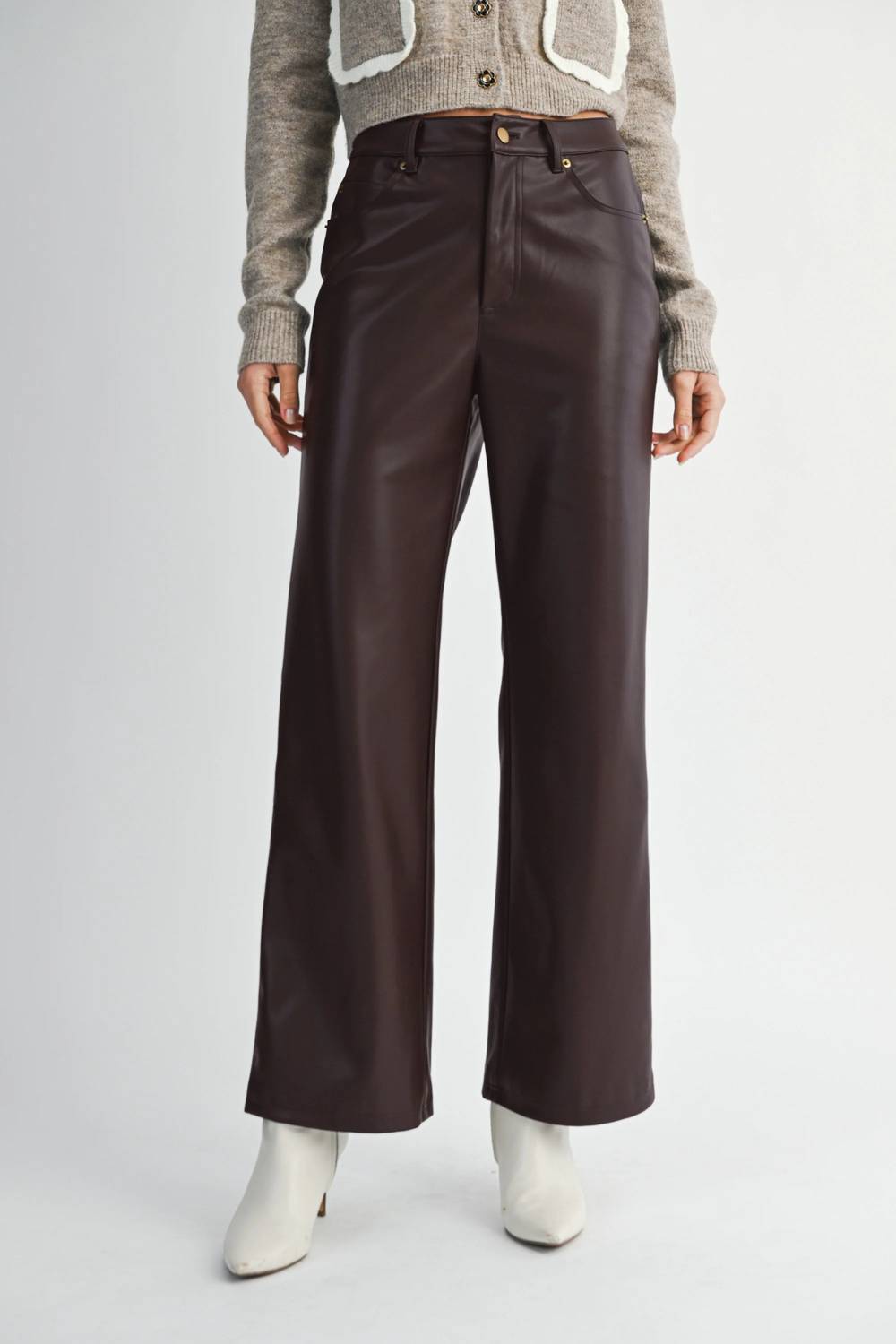 Mable - Ava Faux Leather Pant