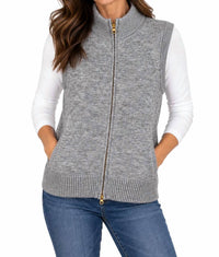 Elan - Britt Sleeveless Zip Sweater Vest