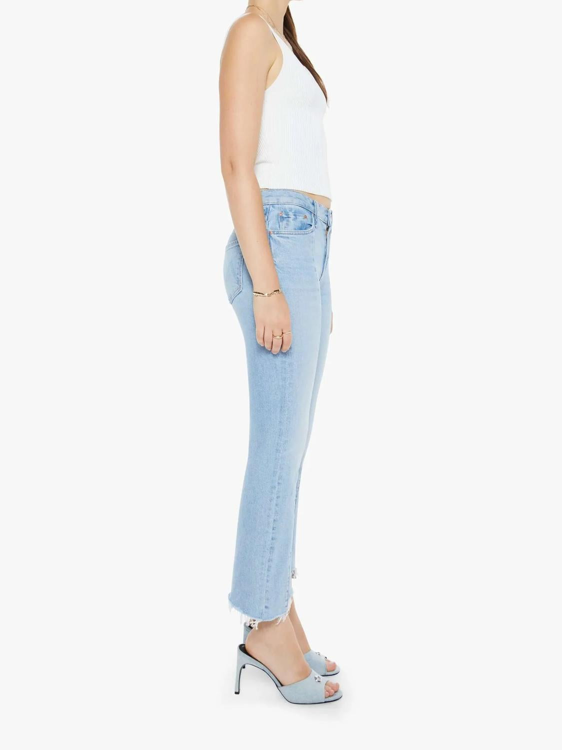 Mother - The Insider Crop Pointy Fray Jeans