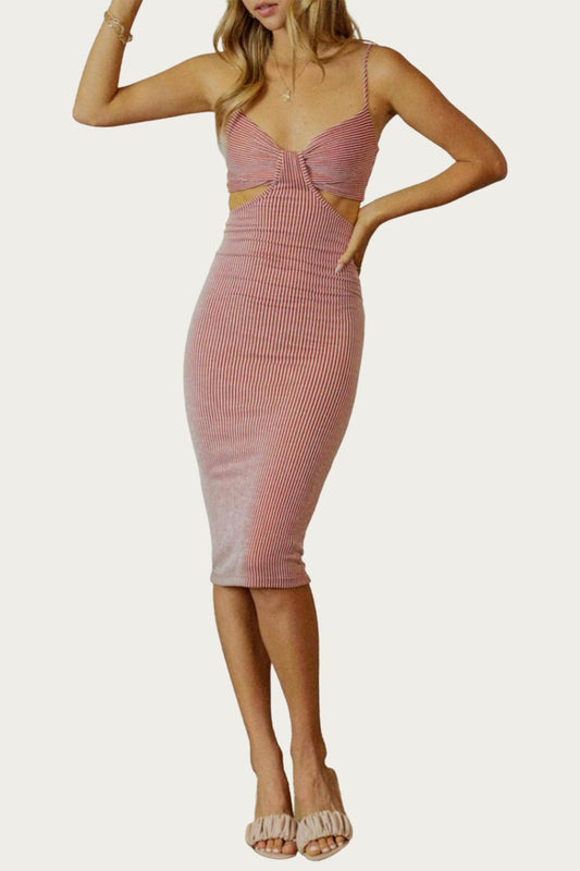 SIDE CUTOUT RELAXED BODYCON DRESS