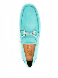 Salvatore Ferragamo Men's Gancini Leather Loafers in turquoise - men's loafer - view 204