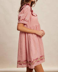 Listicle - Women's Embroidered Babydoll Dress