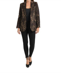 LOVE TOKEN 2 Button Animal Print Blazer in leopard - women's jacket