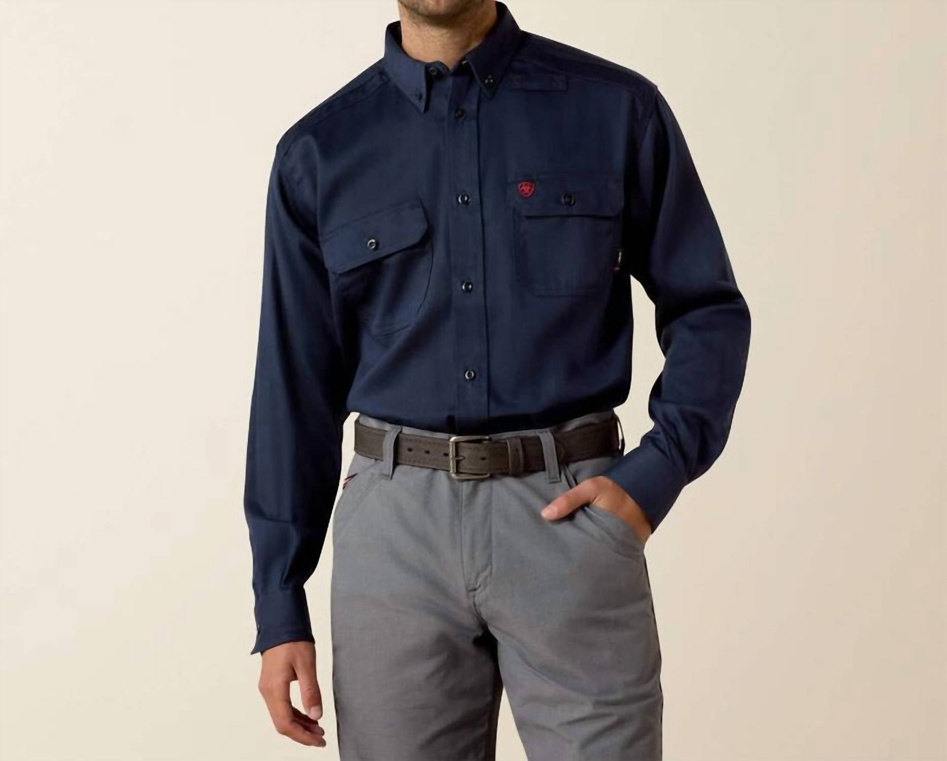 Ariat - Flame Resistant Solid Button Work Shirt - Tall