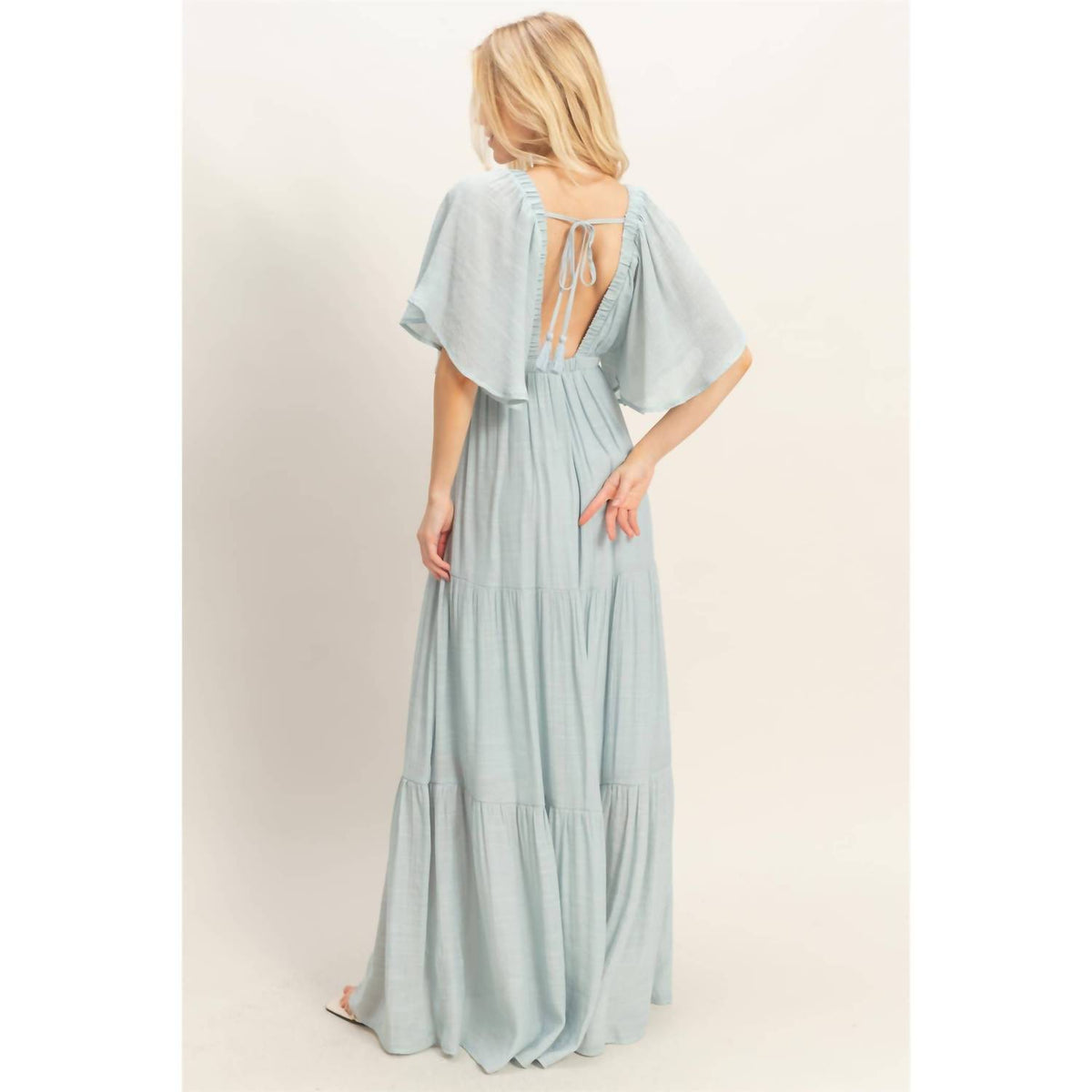 Hyfve - Flutter Sleeve Maxi Dress