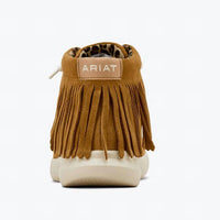 ARIAT Women's Hilo High-top Fringe Suede Casual Shoe in wheat - women's sneaker - detail view
