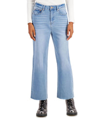Indigo Saints - Women's Raw-hem Wide-leg Jeans