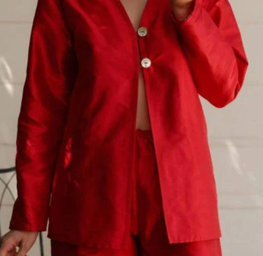 Donni. - Taffeta Split Top