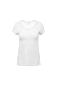 L'Agence Cory Scoop Neck Tee in white - women's t-shirt - view 4