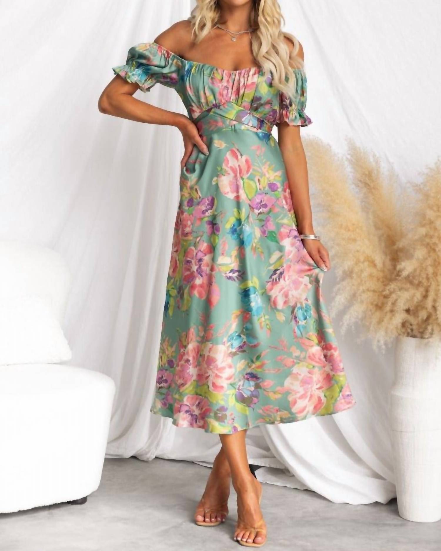 One & Only - AMBOISE OFF SHOULDER DRESS