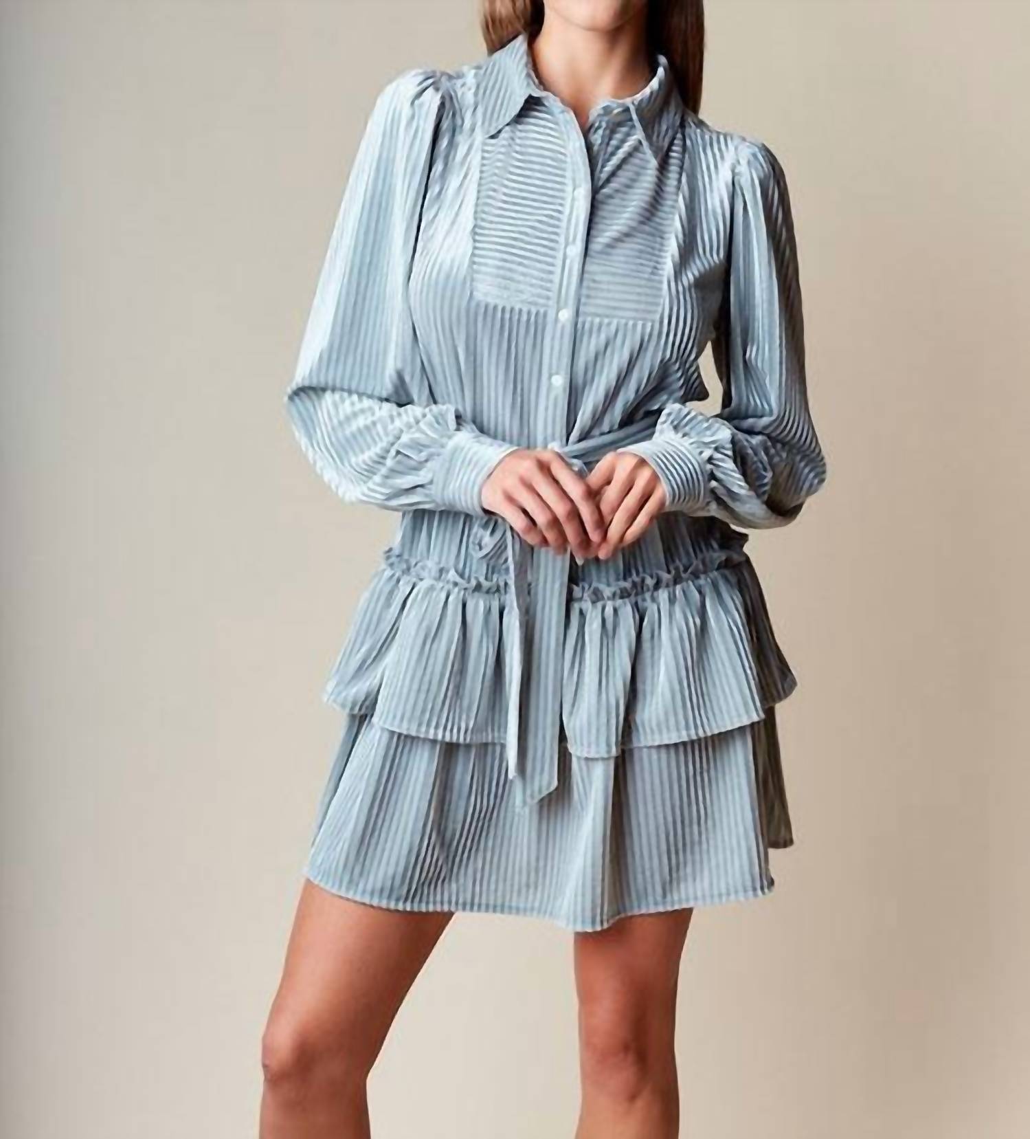 Rareraw - Evette Velvet Shirt Dress