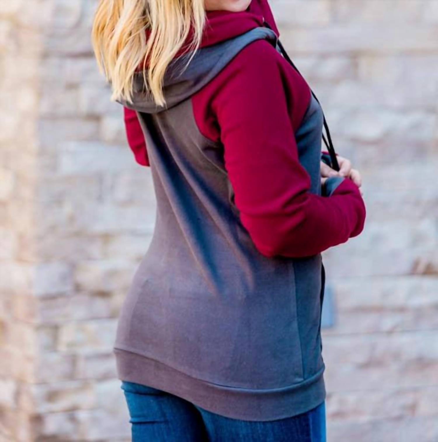 Michelle Mae - Colorblock Double Hoodie