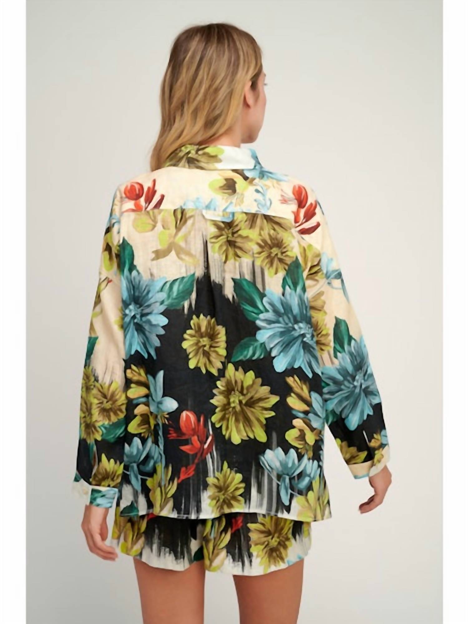 Pearl And Caviar - Mona Floral Linen Shirt