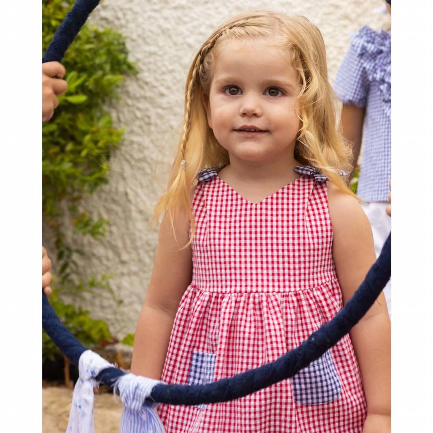 Fina Ejerique - Girl's Gingham Pocket Dress