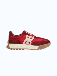 Sam Edelman Women's Langley Lace Up Sneaker in red - women's sneaker