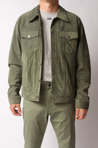 Frame - Modern Suede Trucker Jacket