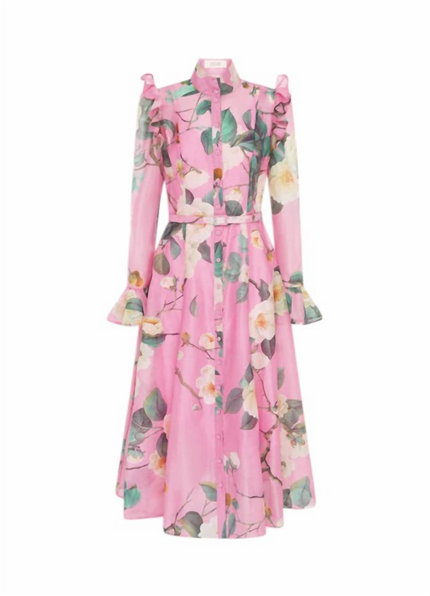 Leo Lin - Katrina Butterfly Sleeve Midi Dress
