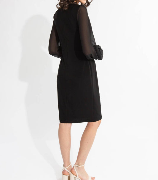 Joseph Ribkoff - V-neck Sheath Dress