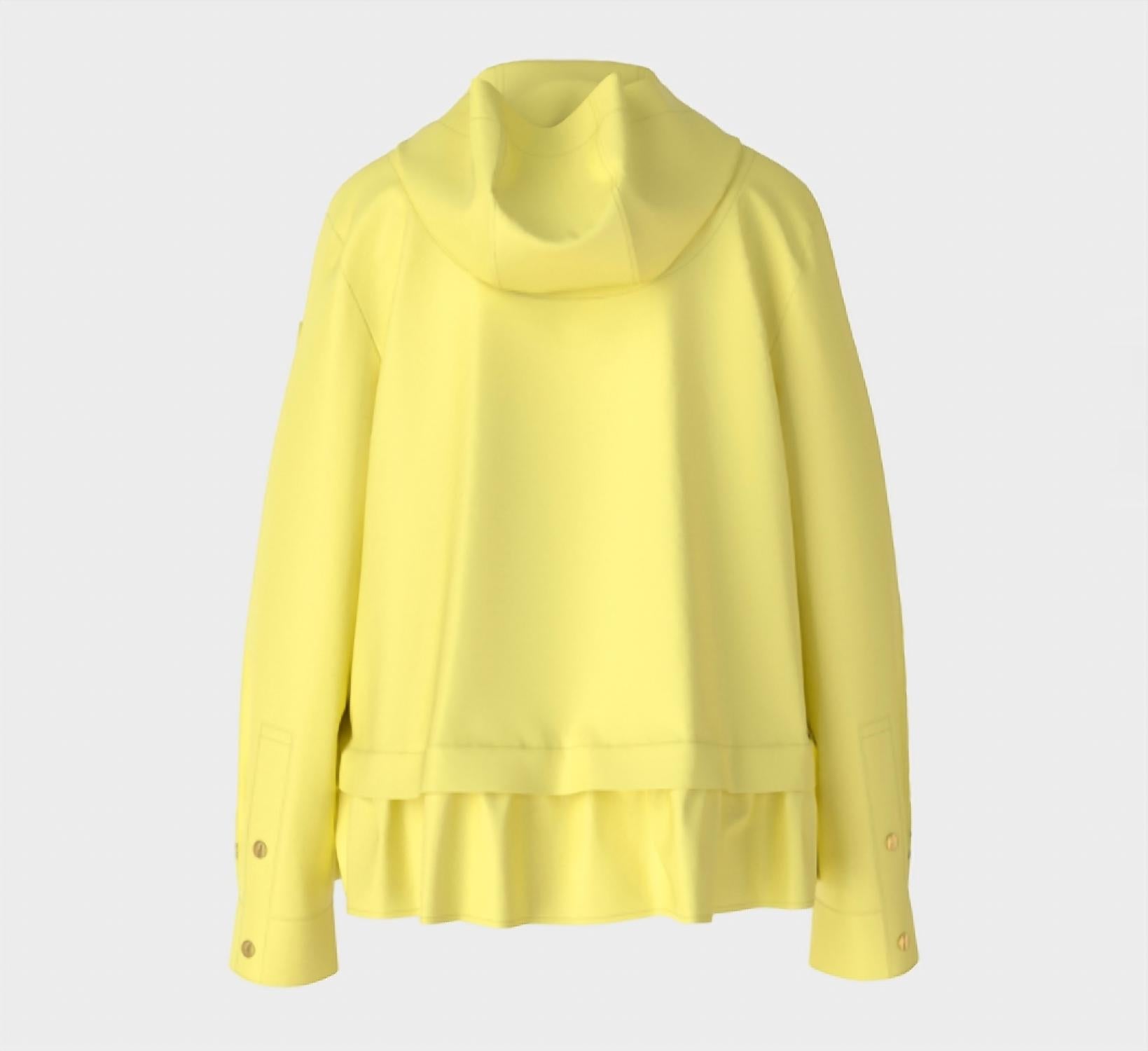 Marc Cain Relaxed Outdoor Jacket in pale lemon - women's jacket - view 4