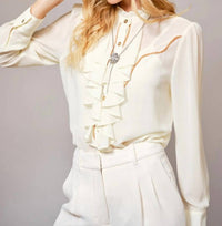 Blue B - Chelsea Ruffle Front Blouse
