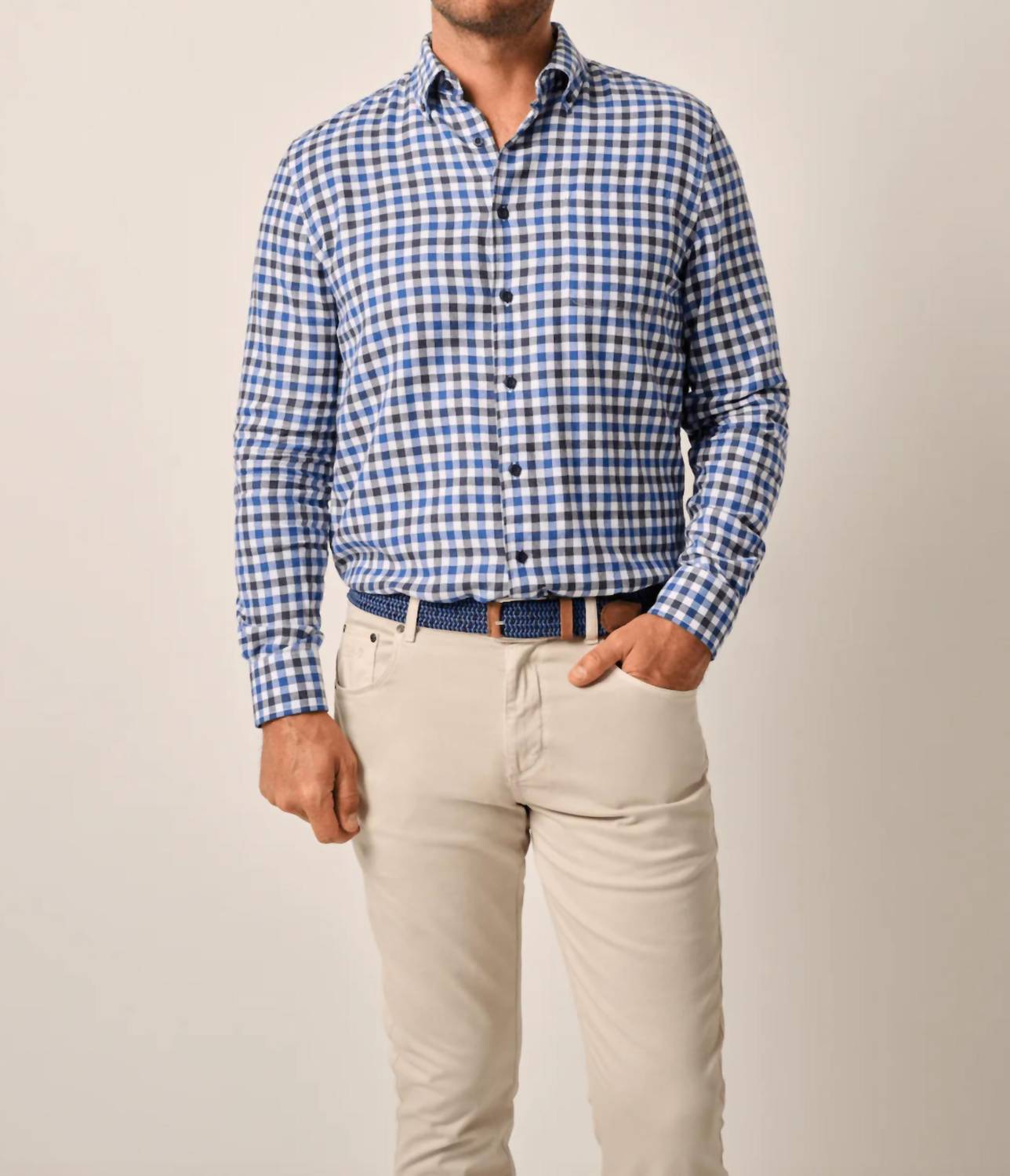 Johnnie-O - Tucked Cotton Blend Button Up Shirt