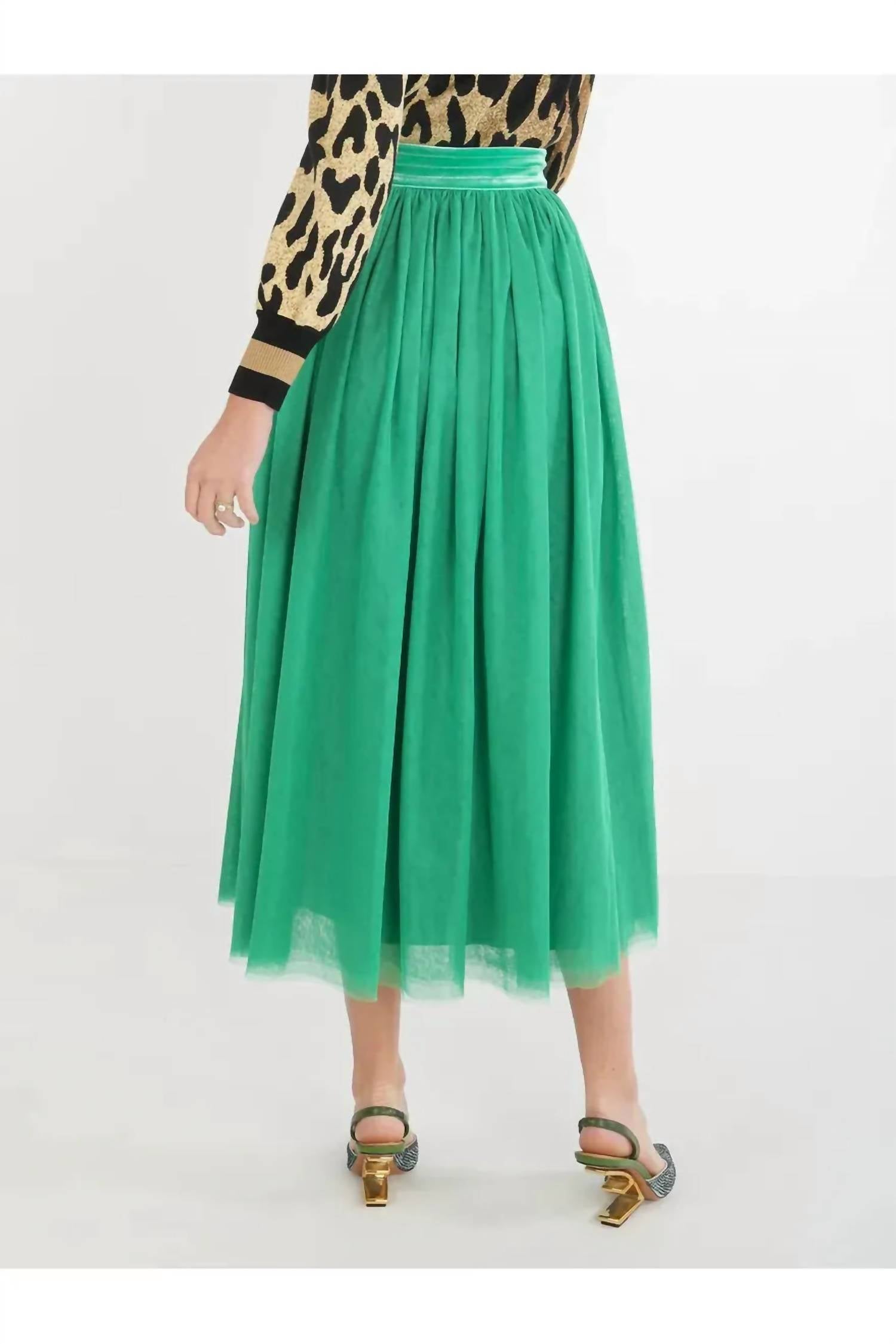 Emily McCarthy Jolly Misty Maxi Skirt in green - women's skirt - view 5