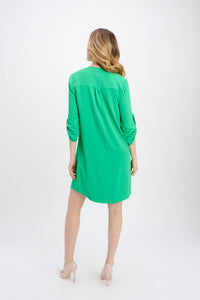 Joseph Ribkoff - High-neck Shift Zip Dress