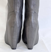 Rick Owens Women's Mid Wedge Boot in silver - women's shoe - detail view