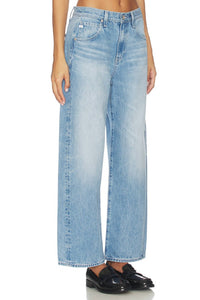 AG Jeans Hattie High Rise Barrel Jeans in blueprint - women's jeans - alternate view