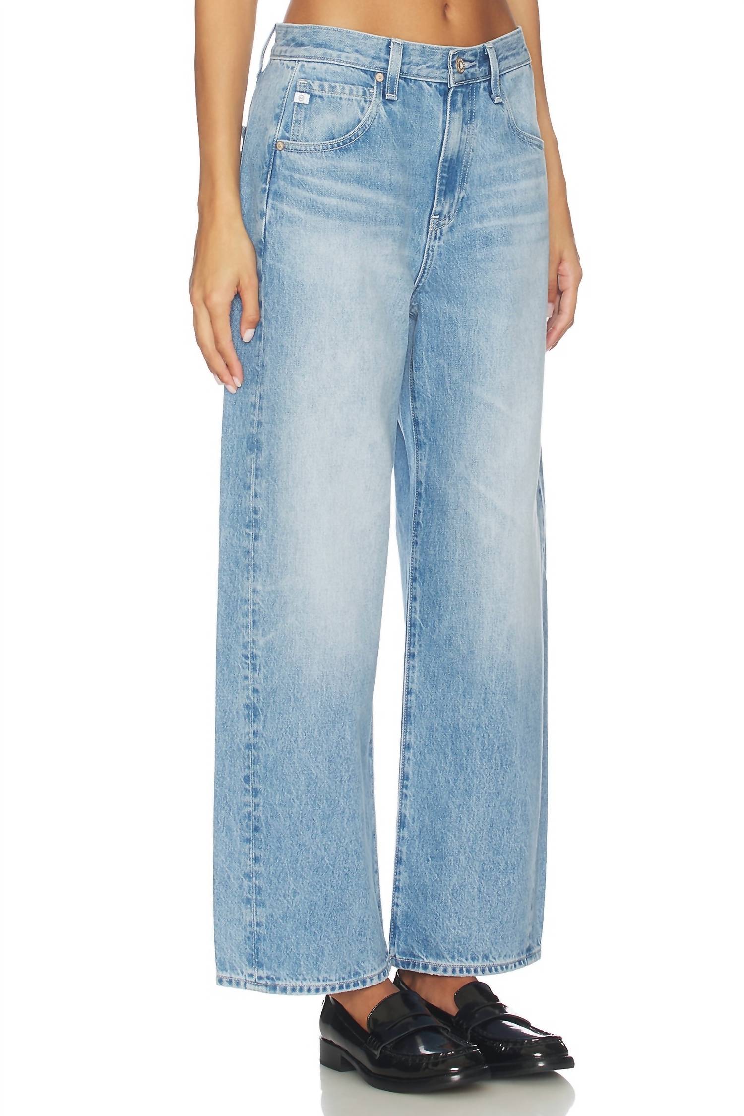 AG Jeans Hattie High Rise Barrel Jeans in blueprint - women's jeans - alternate view