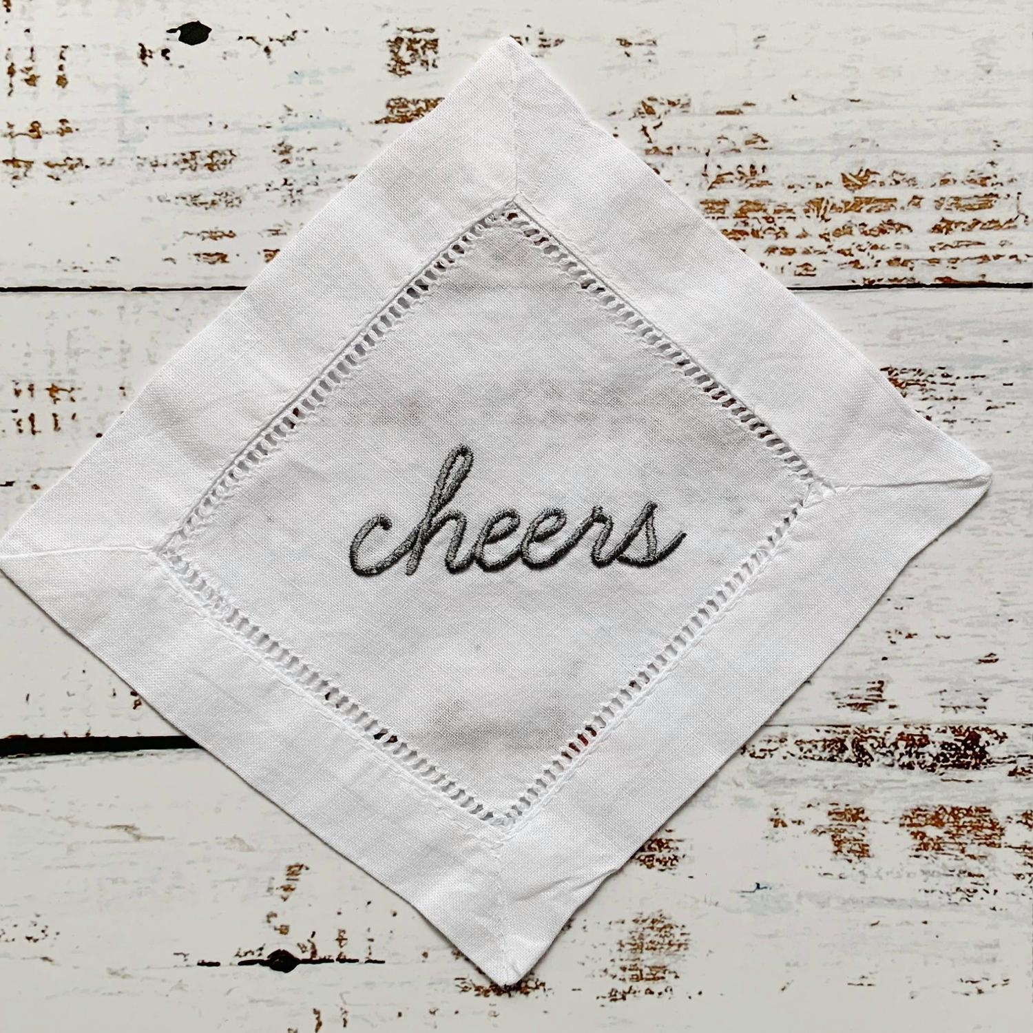 Dot and Army Hemstitch Cocktail Coasters - Thumbnail 2
