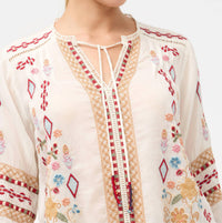 Johnny Was PAULINA SHIRT in ecru - women's blouse - view 4