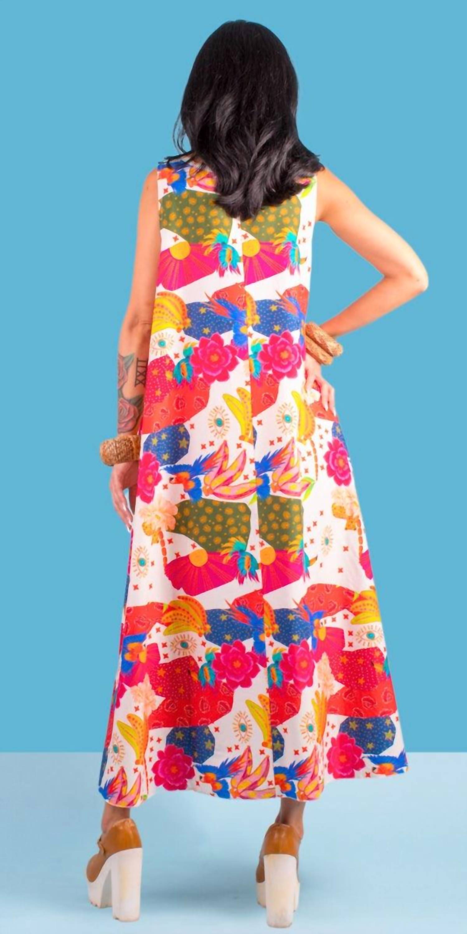 Gigi Moda - La Caraibica V-neck Maxi Dress