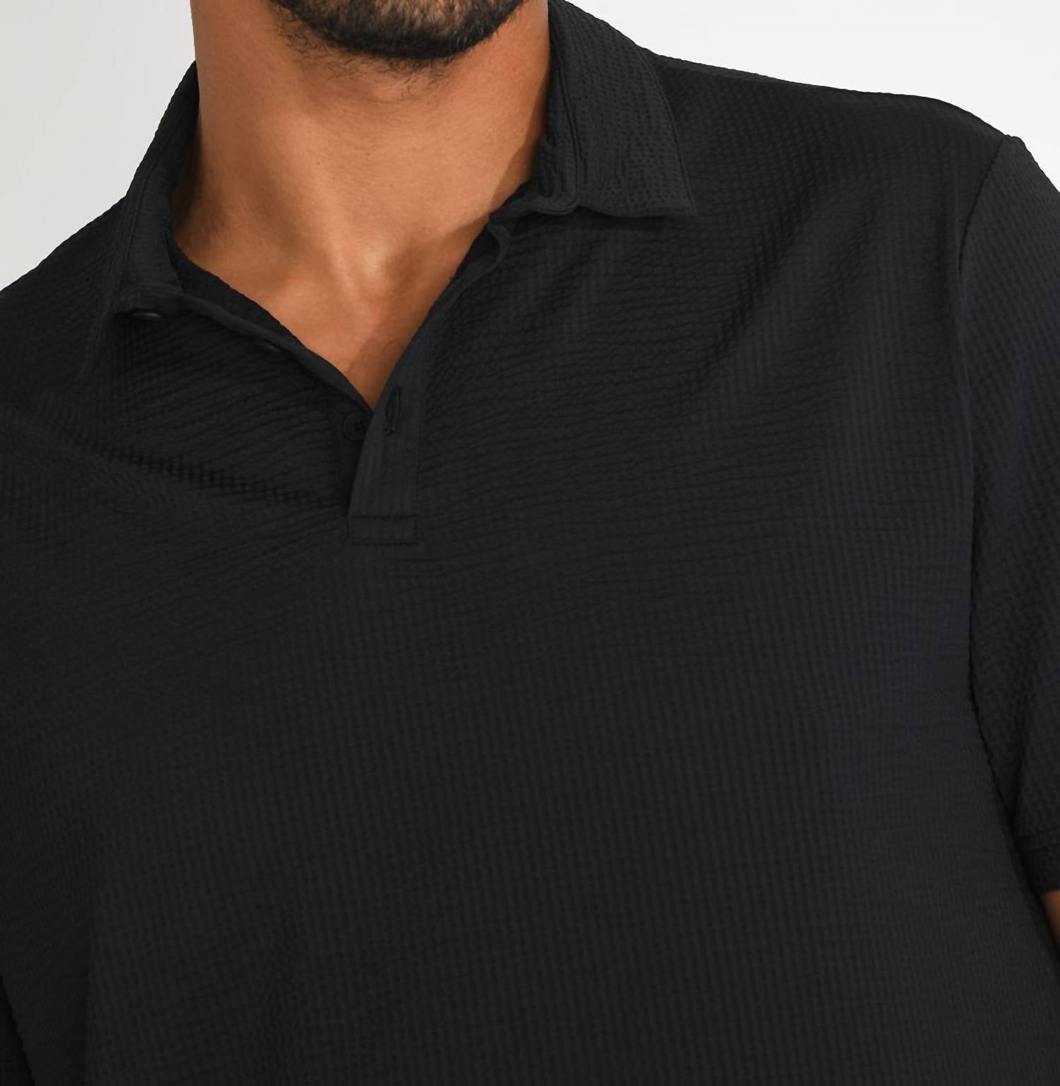 Cala 1789 - Vasco Trieste Embossed Fabric Polo Shirt