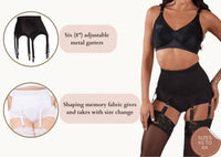 Rago - Women's Six-strap Shaper Garter Belt