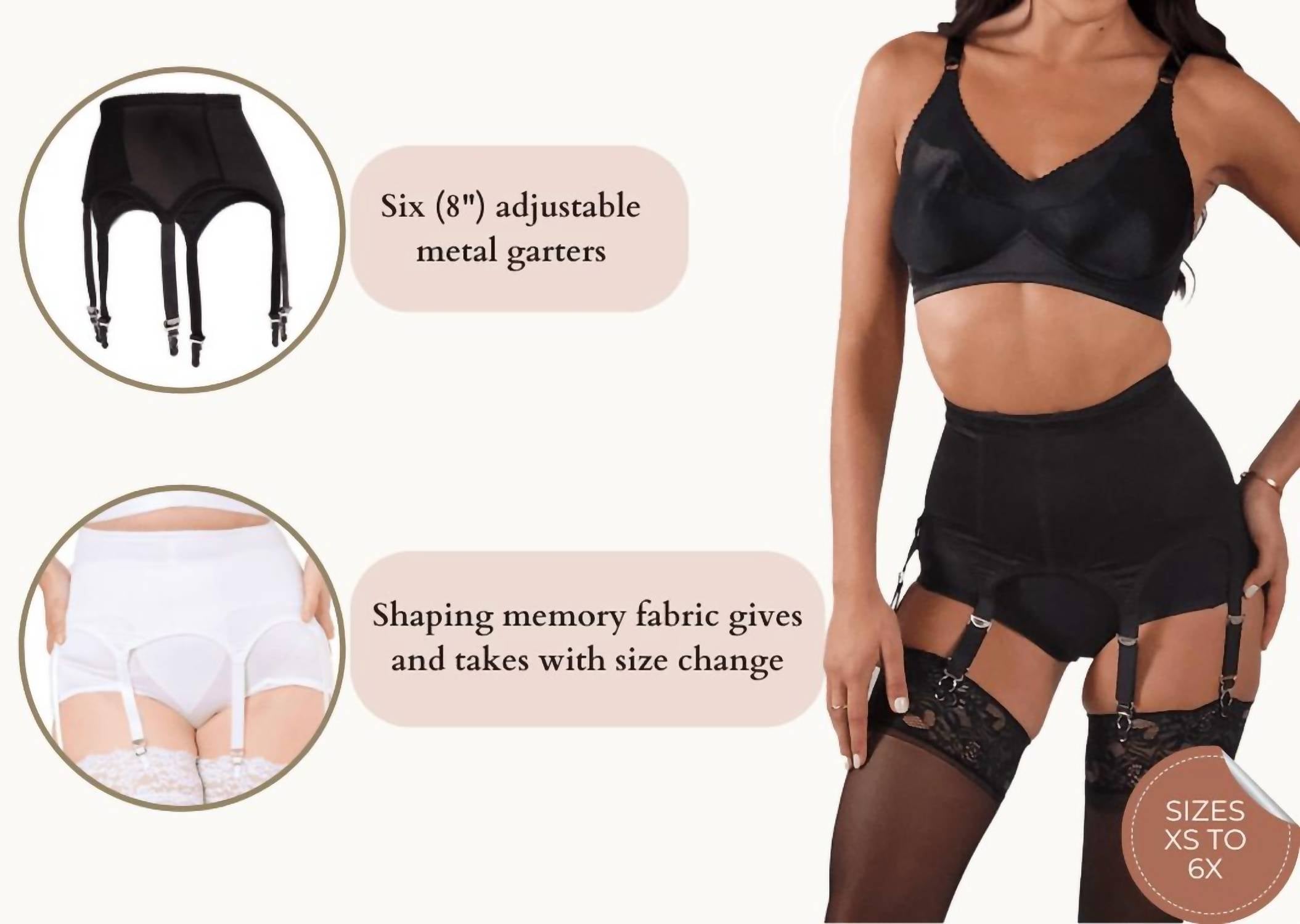 Rago - Women's Six-strap Shaper Garter Belt